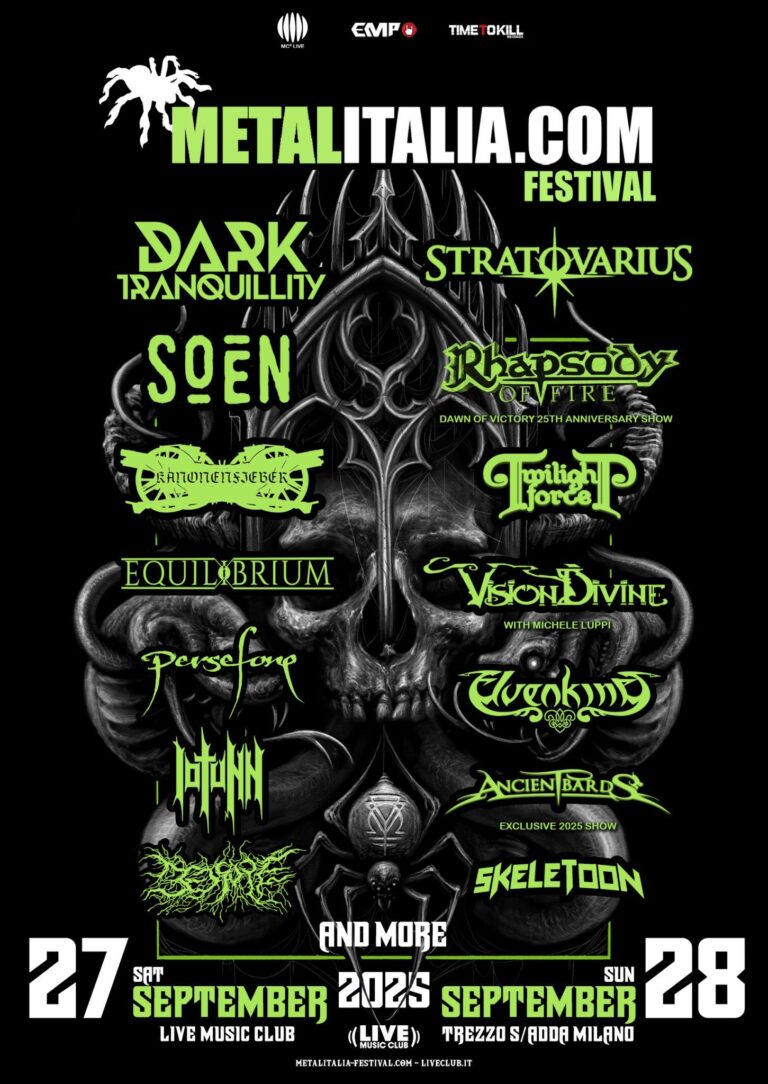 METALITALIA FESTIVAL 2025: PERSEFONE e RHAPSODY OF FIRE con show celebrativo di “Dawn of Victory”!
