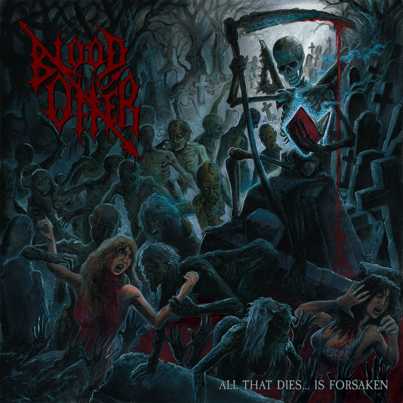 Lombardy, Italy’s newest and most primitive old school death metal band, Blood Offer, announce the release of their debut full-length album
