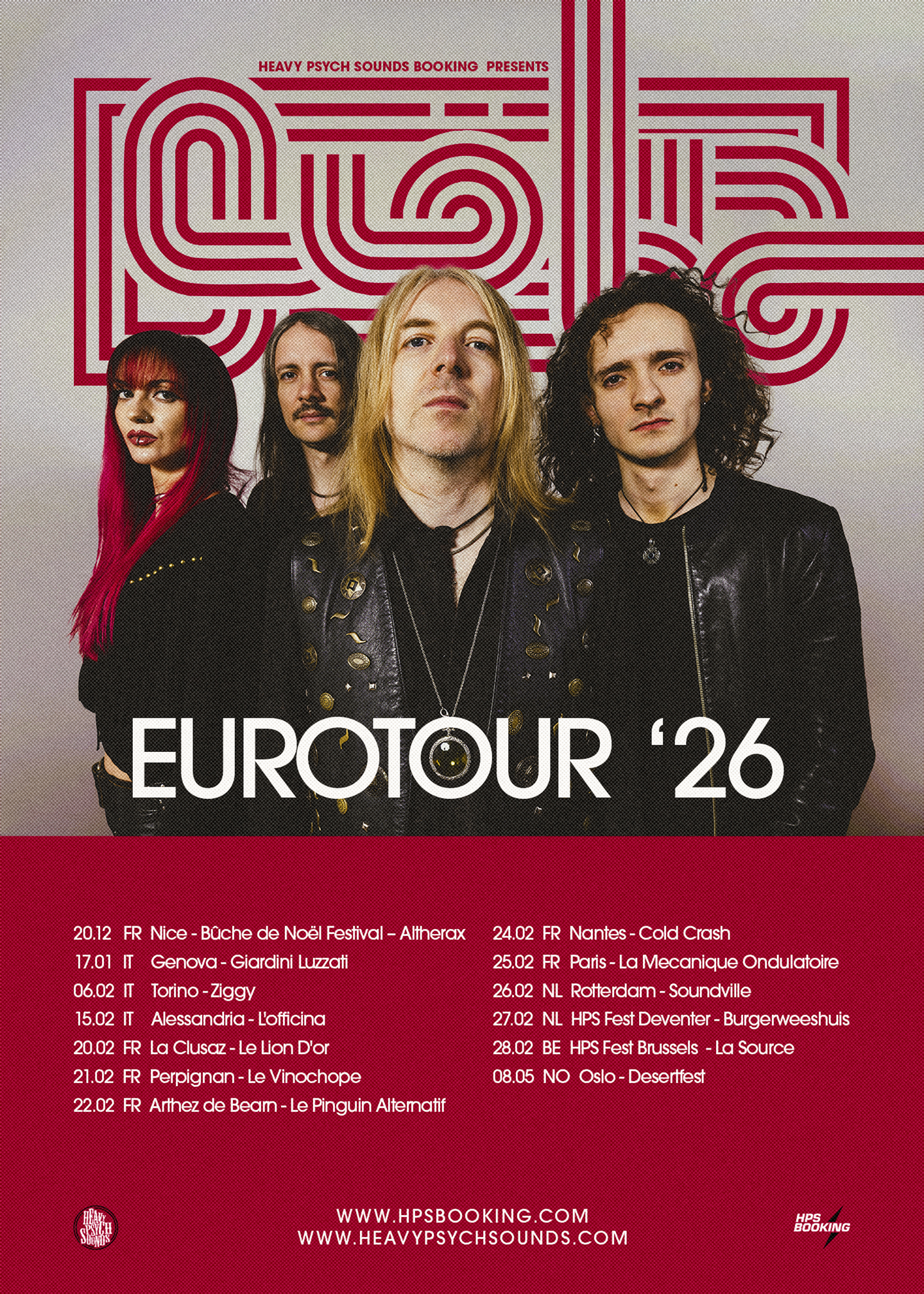 HEAVY PSYCH SOUNDS Booking to announce GIÖBIA Euro Tour 2026 !!