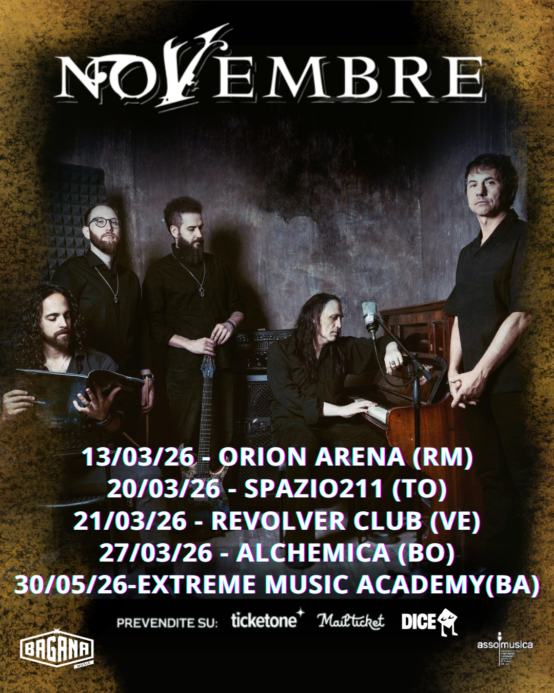 NOVEMBRE: CINQUE DATE IN ITALIA IN PRIMAVERA