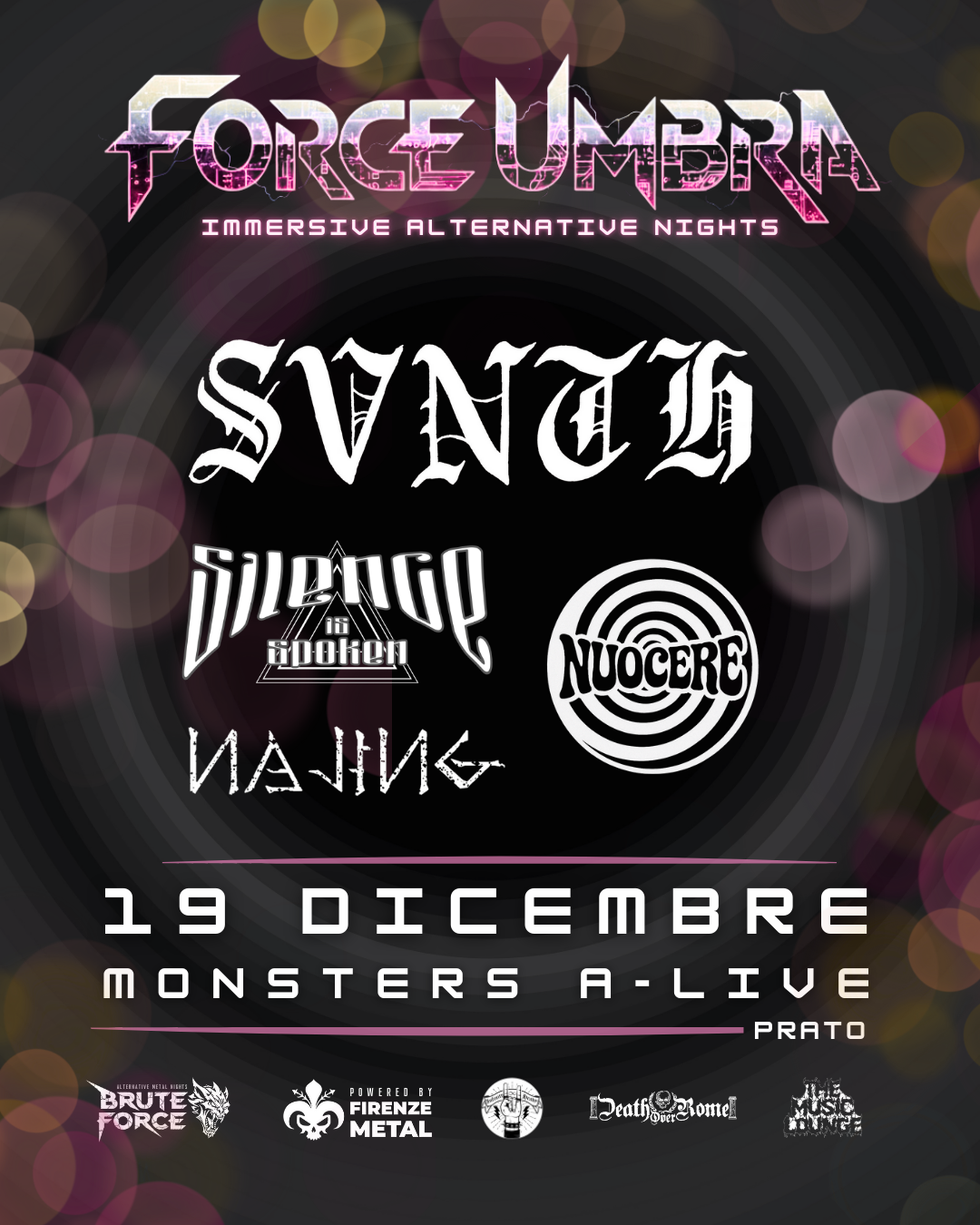 BRUTE FORCE PRESENTA FORCE UMBRA: UN VIAGGIO TRA POST-METAL, HARDCORE E SHOEGAZE AL MONSTERS A-LIVE CLUB