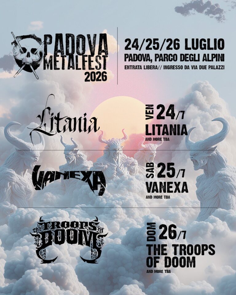 PADOVA METAL FEST 2026: i 3 Headliners