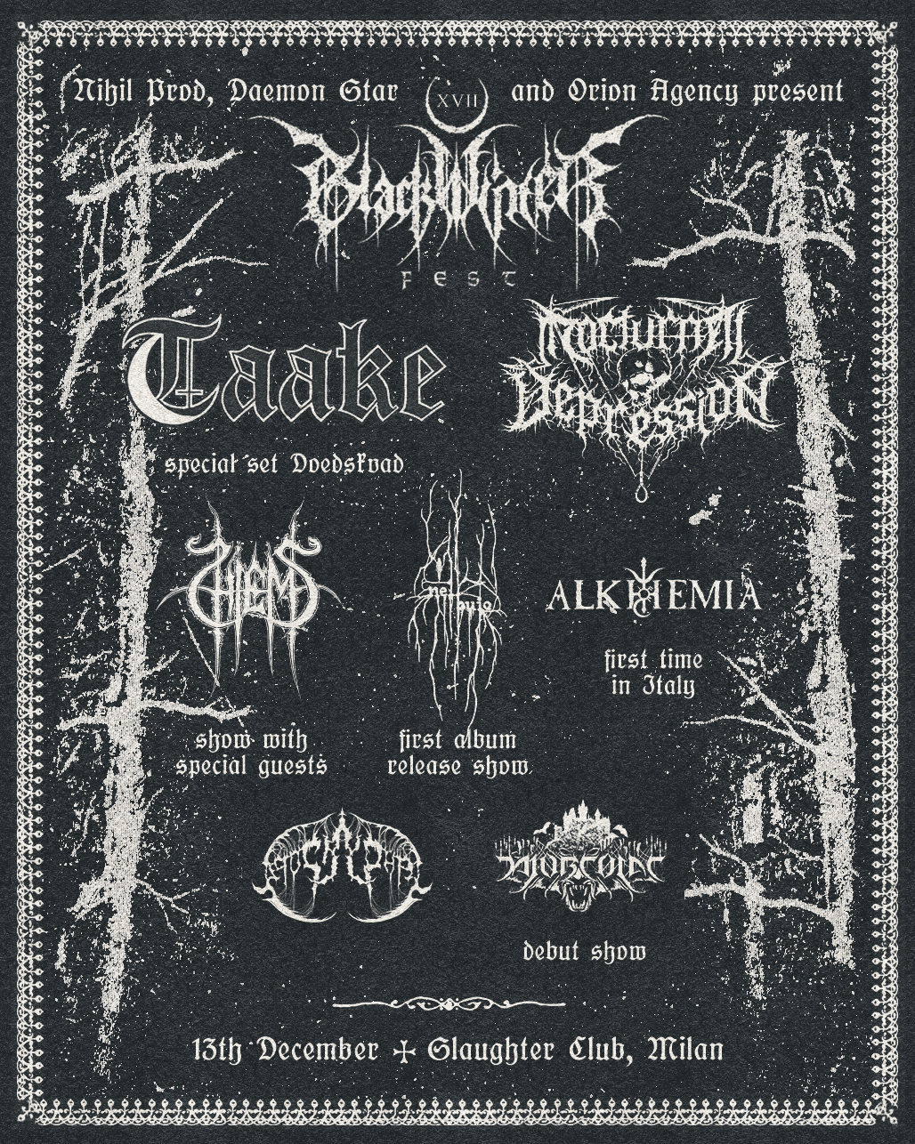 Black Winter Fest XVII: annullato lo show degli Tsjuder, al loro posto i Nocturnal Depression