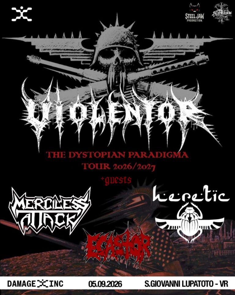 VIOLENTOR – THE DYSTOPIAN PARADIGMA TOUR 2026/27 al DAMAGE INC di VERONA