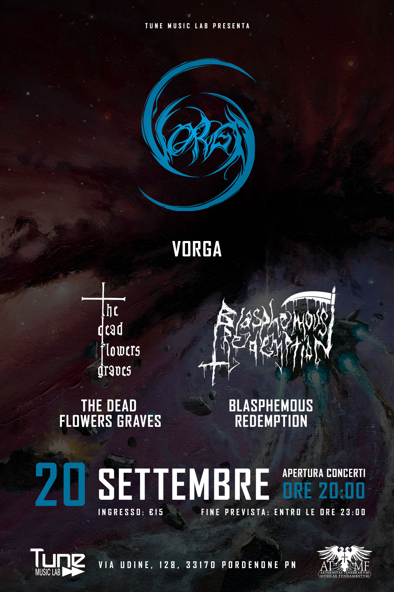 VORGA + THE DEAD FLOWERS GRAVE + BLASPHEMOUS REDEMPTION