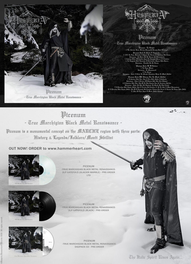 OUT NOW! Release ufficiale di PICENUM nono album di HESPERIA