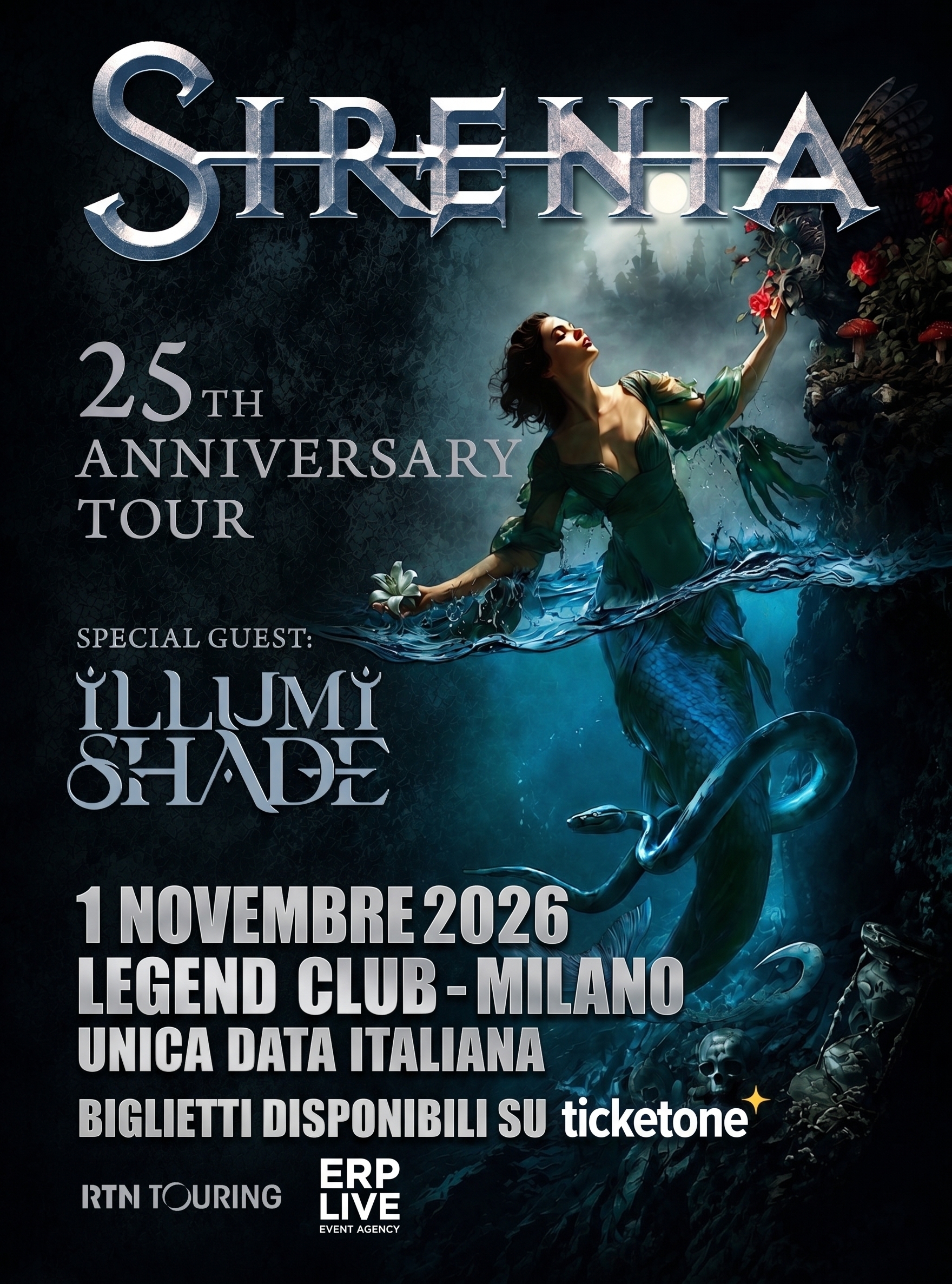 SIRENIA: unica data italiana al Legend club di Milano per il 25° anniversario