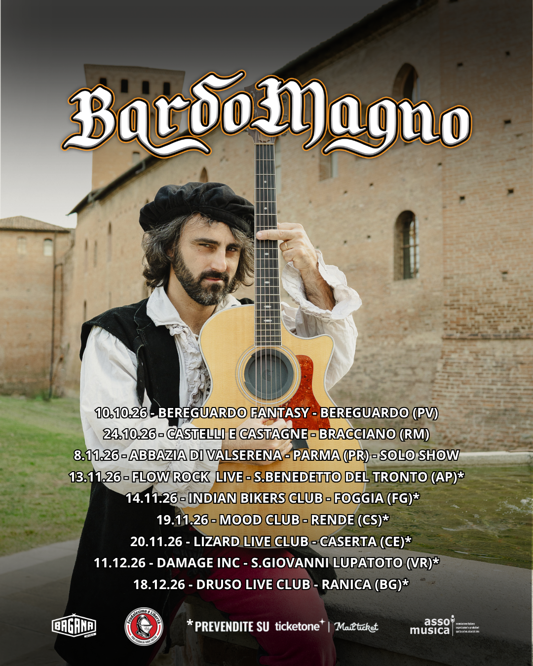 BARDOMAGNO: ANNUNCIATE LE NUOVE DATE LIVE TRA OTTOBRE, NOVEMBRE E DICEMBRE 2026!