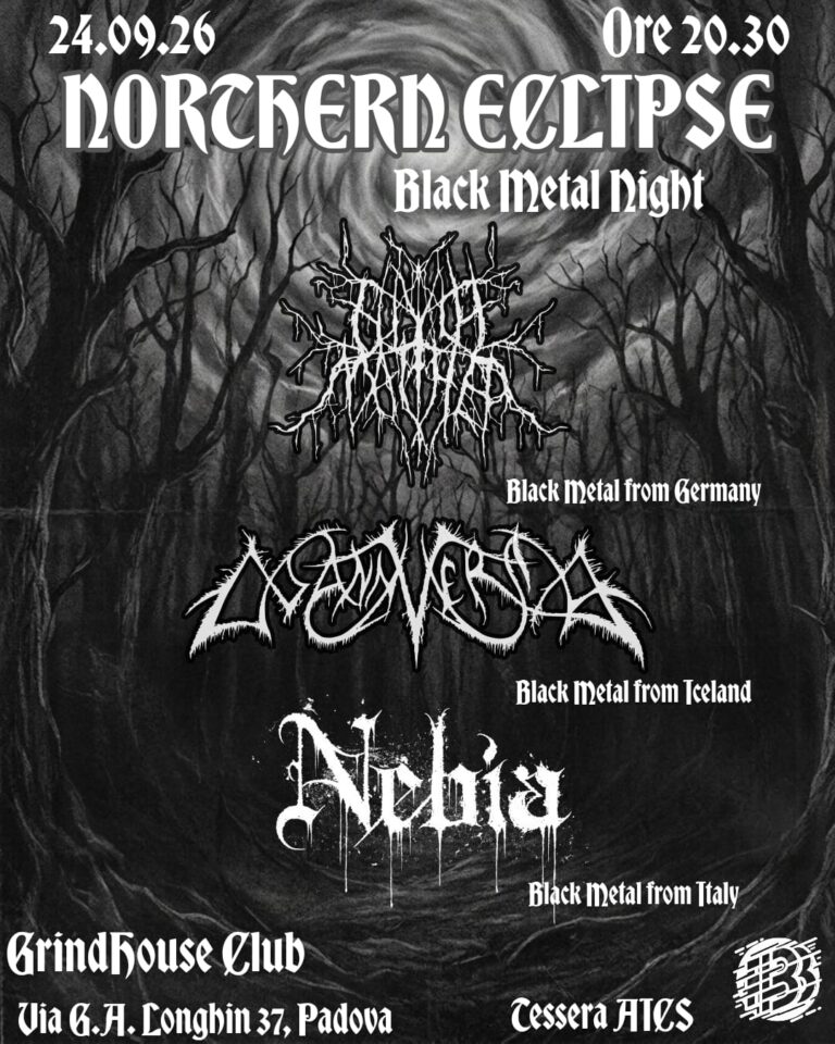 NOTHERN ECLIPSE – Black Metal Night: Unica data italiana del tour europeo di MANNVEIRA e GLEICHMACHER