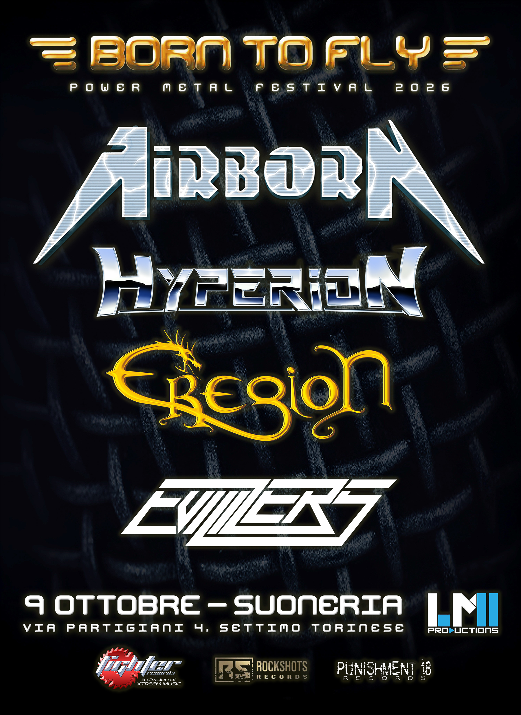 AIRBORN, A OTTOBRE L’OTTAVA EDIZIONE DEL “BORN TO FLY – POWER METAL FESTIVAL”