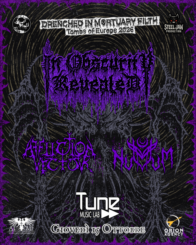 IN OBSCURITY REVEALED – “DRENCHED IN MORTUARY FILTH, TOMBS OF EUROPE 2026” al Tune Music Lab di Pordenone.