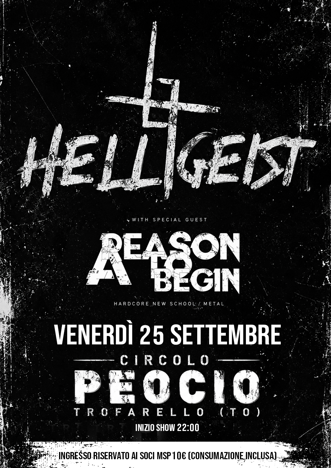 HELLGEIST: il 25 Settembre live al CIRCOLO PEOCIO di TROFARELLO