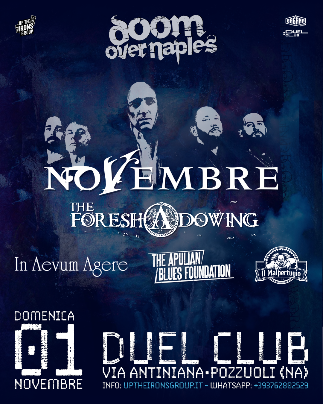 DOOM OVER NAPLES 2026 | Novembre & The Foreshadowing, tutti i dettagli.