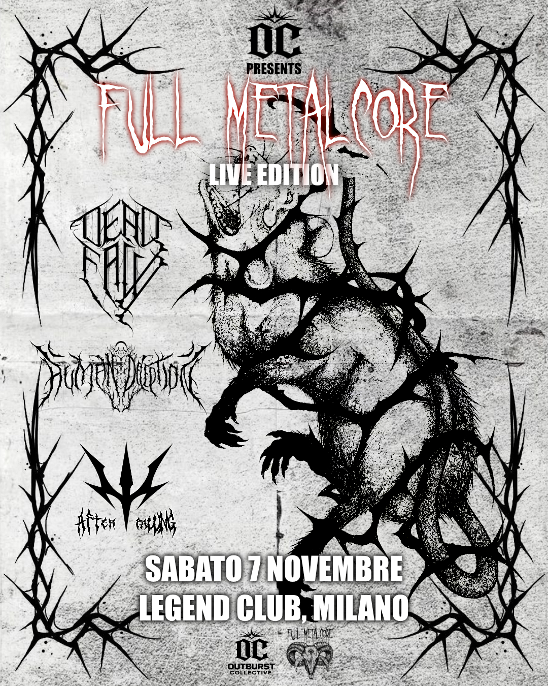 FULL METALCORE: IL 7 NOVEMBRE AL LEGEND CLUB DI MILANO LA PRIMA LIVE EDITION CON DEAD//FALL HEADLINER