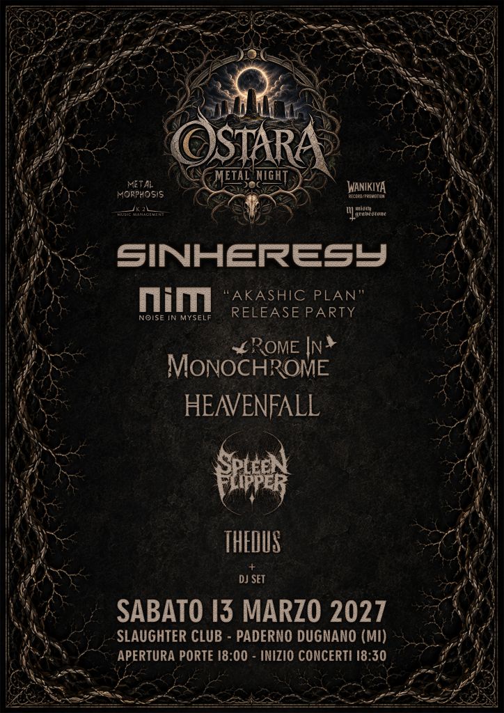 EVENTO: OSTARA METAL NIGHT: Sinheresy + NIM release party + guests @ Slaughter club