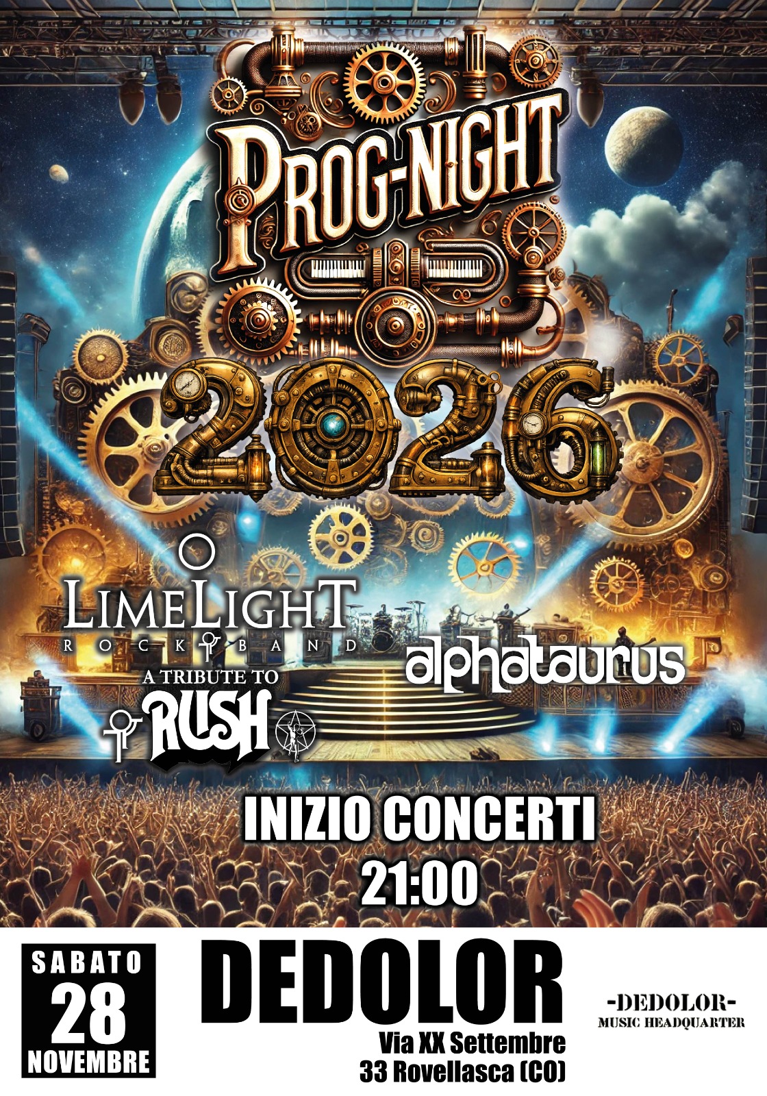 Prog Night 2026: Alphataurus + Rush Tribute 28/11/2026