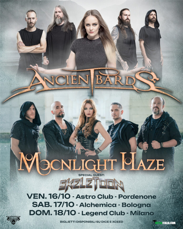 ANCIENT BARDS e MOONLIGHT HAZE: gli orari delle date di Pordenone Bologna e Milano