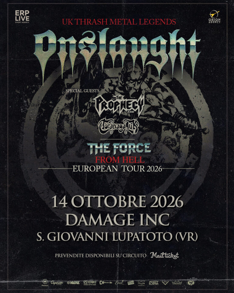 ONSLAUGHT: gli orari dell’unica data italiana al Damage Inc. (VR)